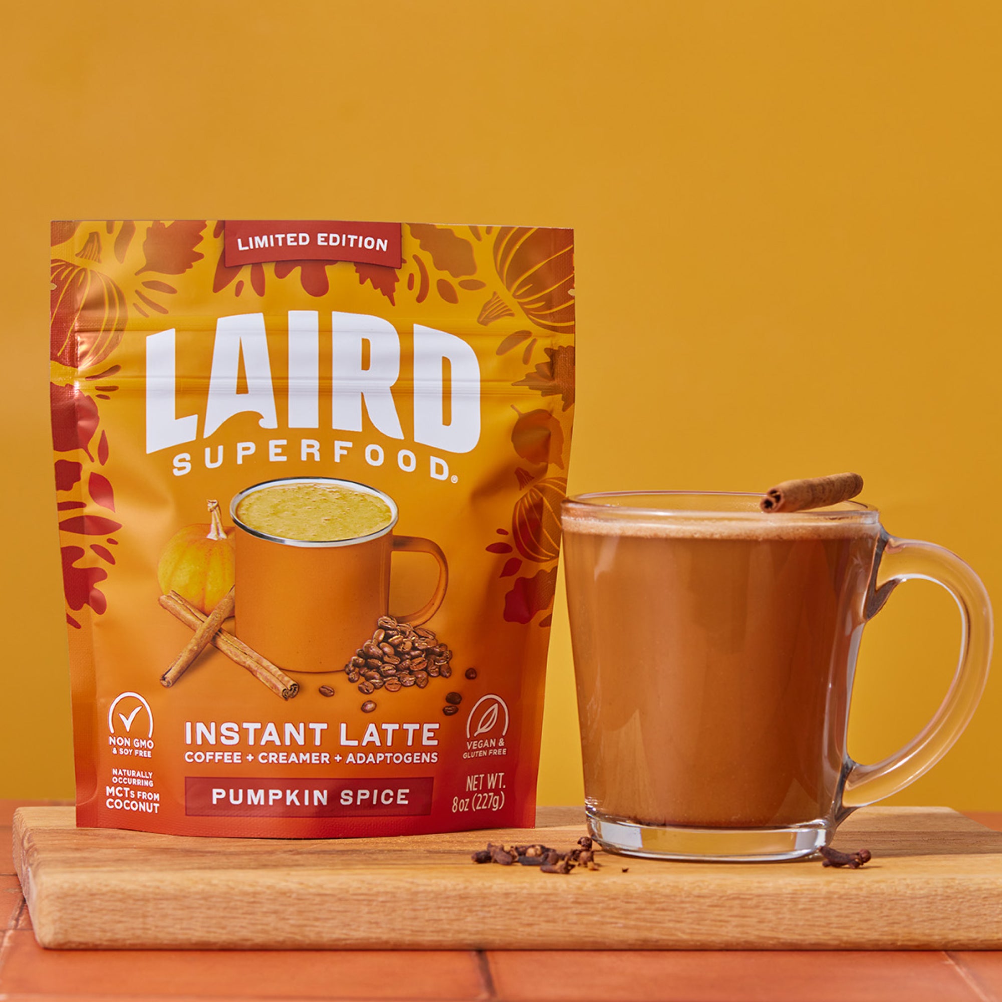 Pumpkin Spice Instant Latte With Adaptogens | Laird Superfood