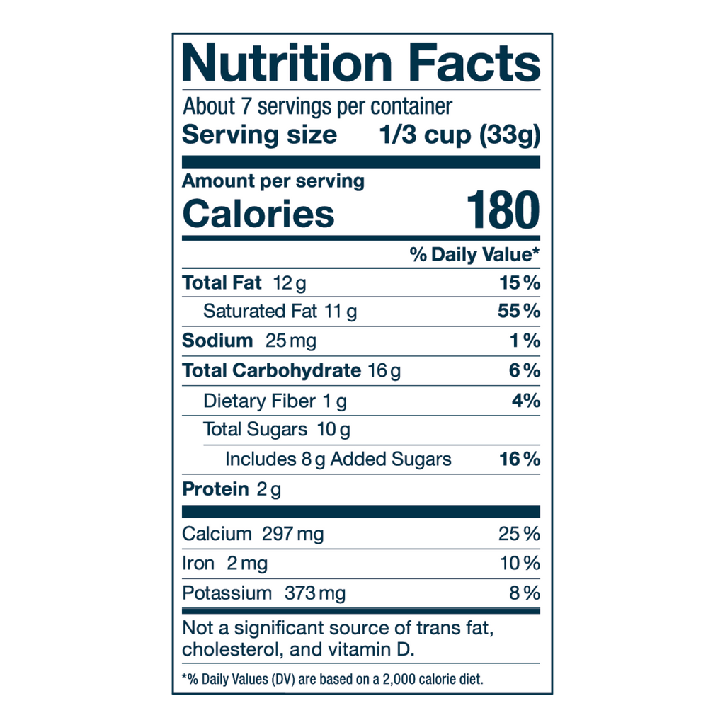Vanilla instant latte nutritional facts. 