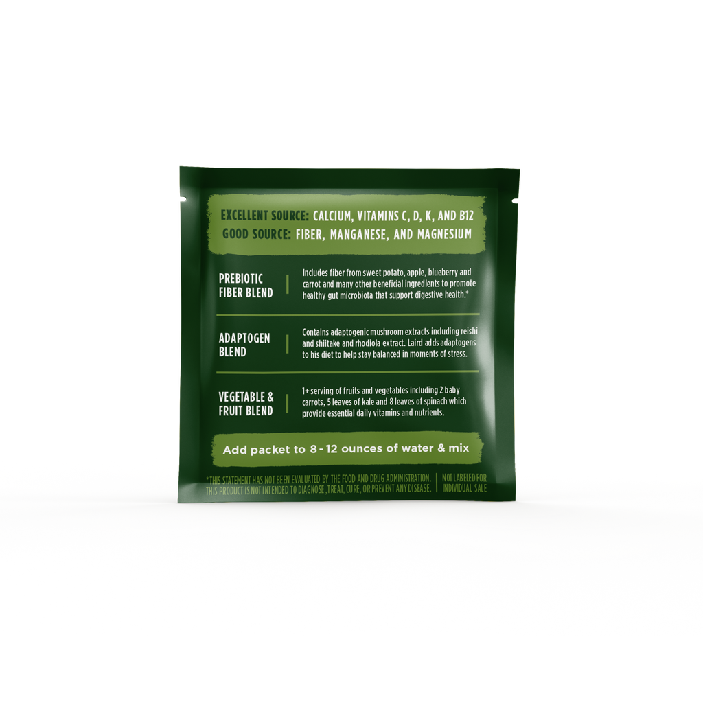 Prebiotic Daily Greens, Single Serving Pack, Back