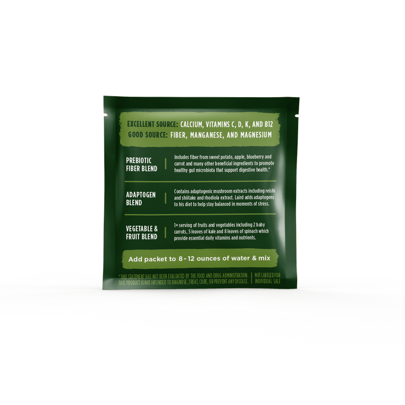 Prebiotic Daily Greens, Single Serving Pack, Back