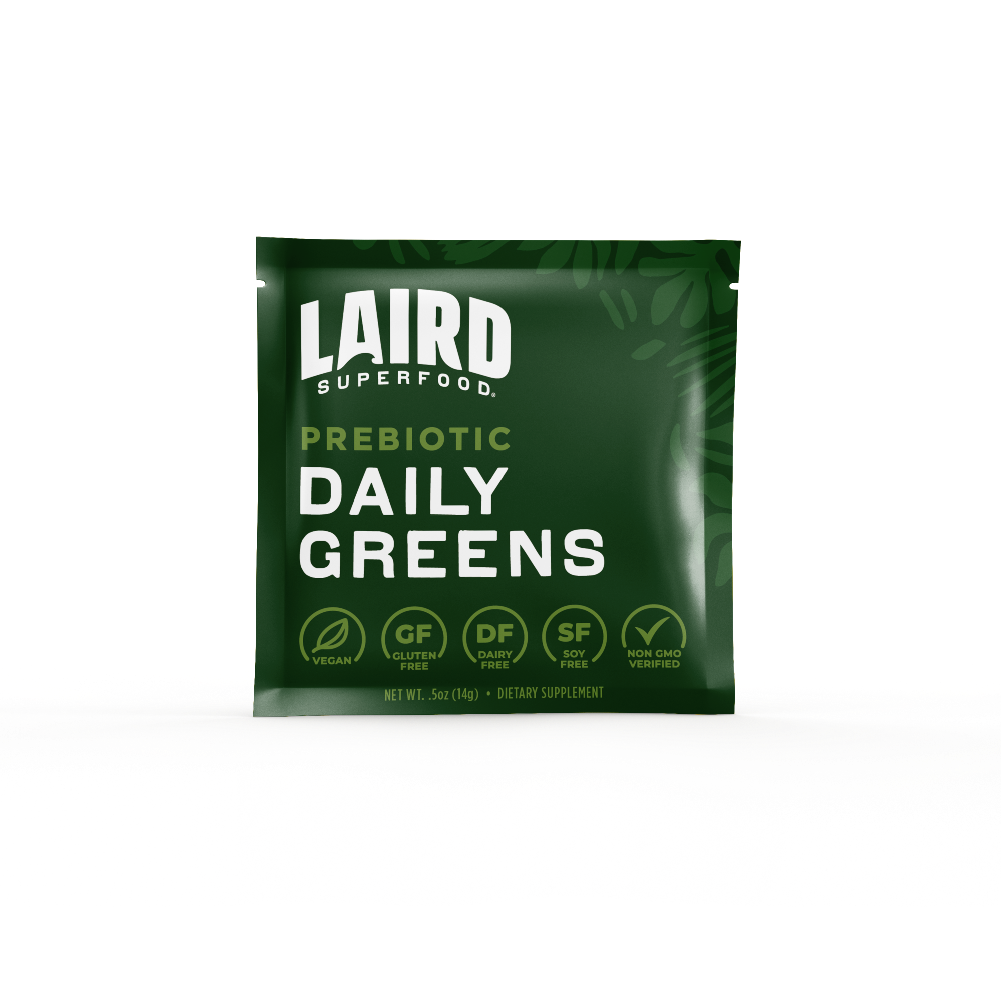 Prebiotic Daily Greens, Single Serving Pack, Front