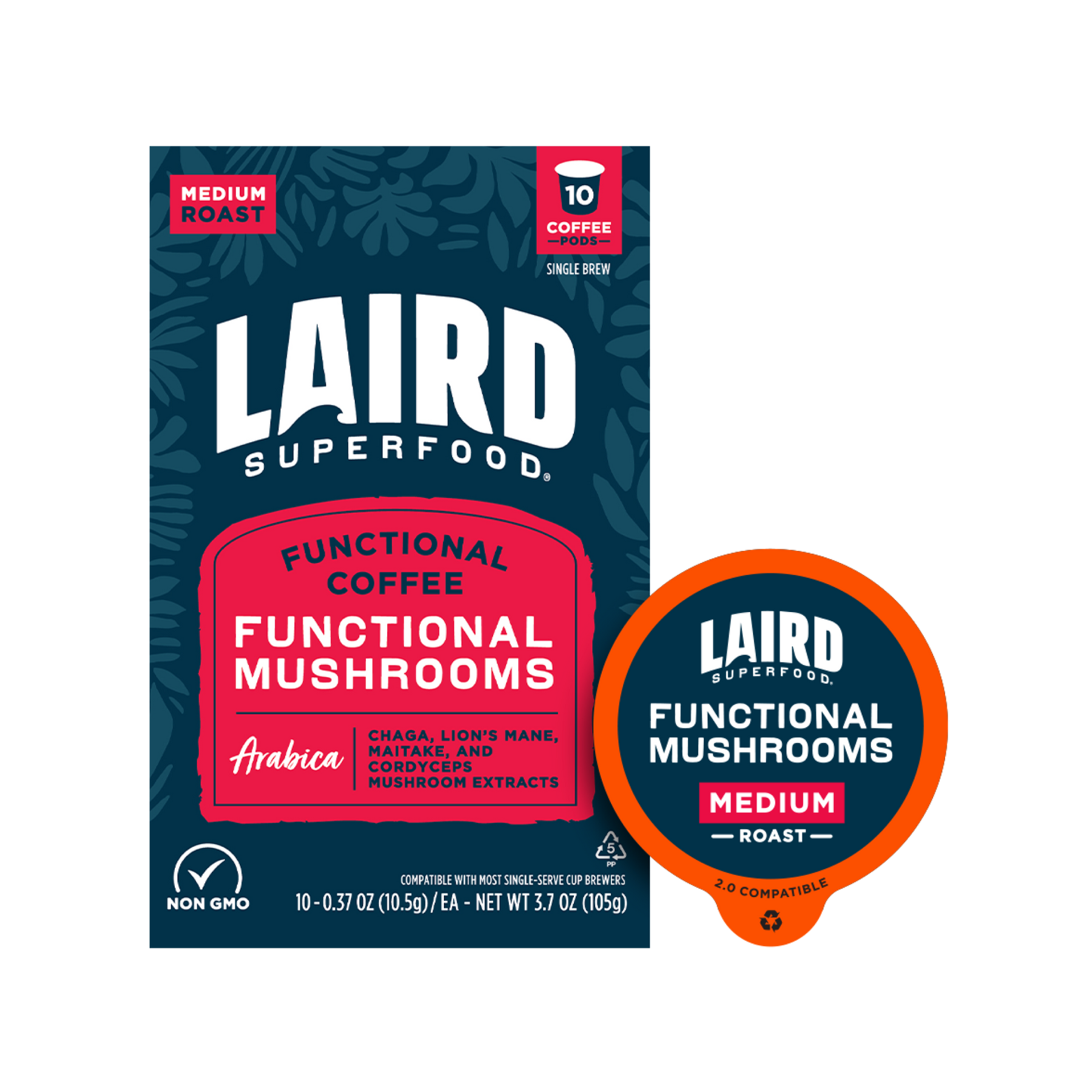 Functional Mushroom Coffee KCups Medium Roast Laird Superfood