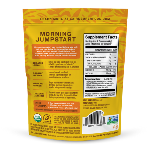 Morning Jumpstart 2.7oz Back of Package