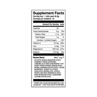 Sleep and Recover – Nutrition Facts Panel