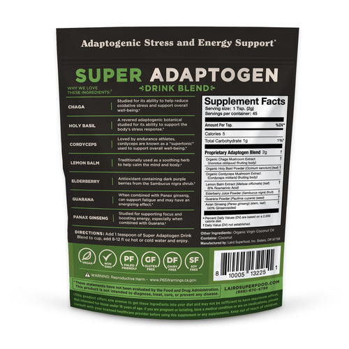 Super Adaptogen Drink Blend, for stress and energy support