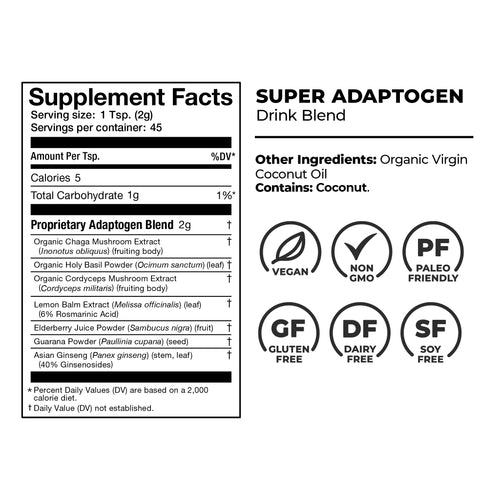 Super Adaptogen Drink Blend: stress support 